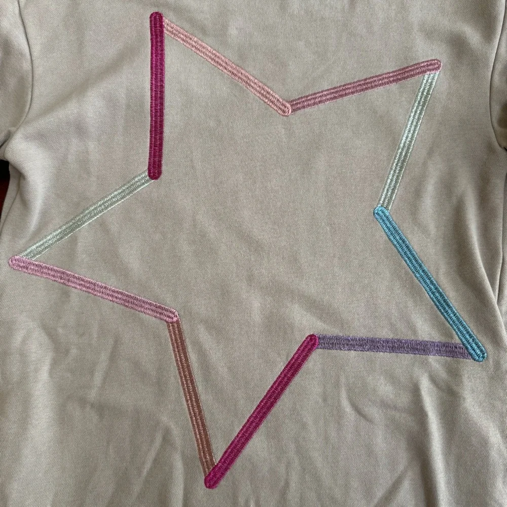 NWT Gap Kids Gray Oversized Rainbow Star Sweater Dress Size XL (12)